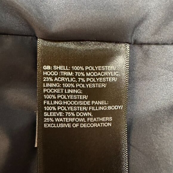 The North Face Womens Gotham Jacket Size XS Down Blue Hooded Faux Fur Warm 550 - Picture 11 of 12